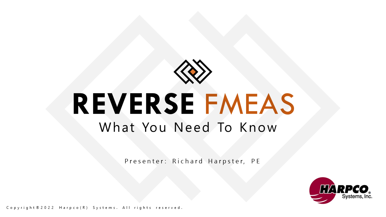Reverse FMEA Webinar